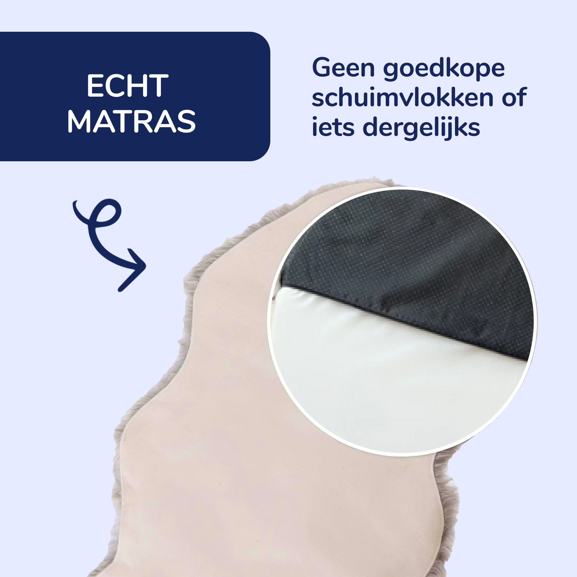 Orthopedisch Kalmerend Bed van Imitatiebont