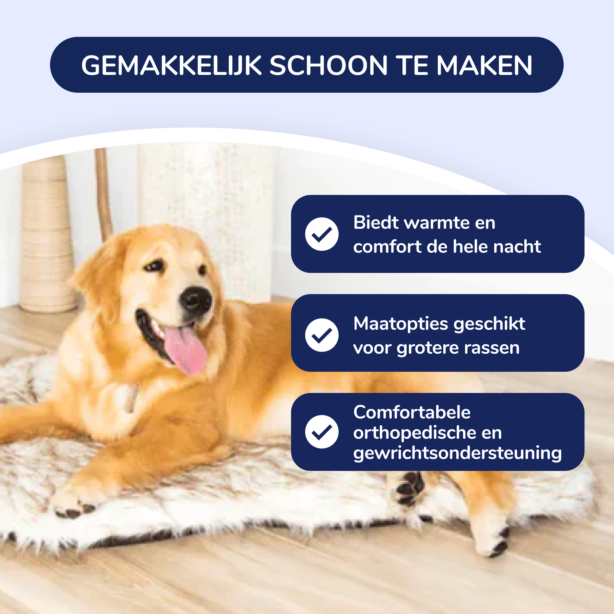 Orthopedisch Kalmerend Bed van Imitatiebont