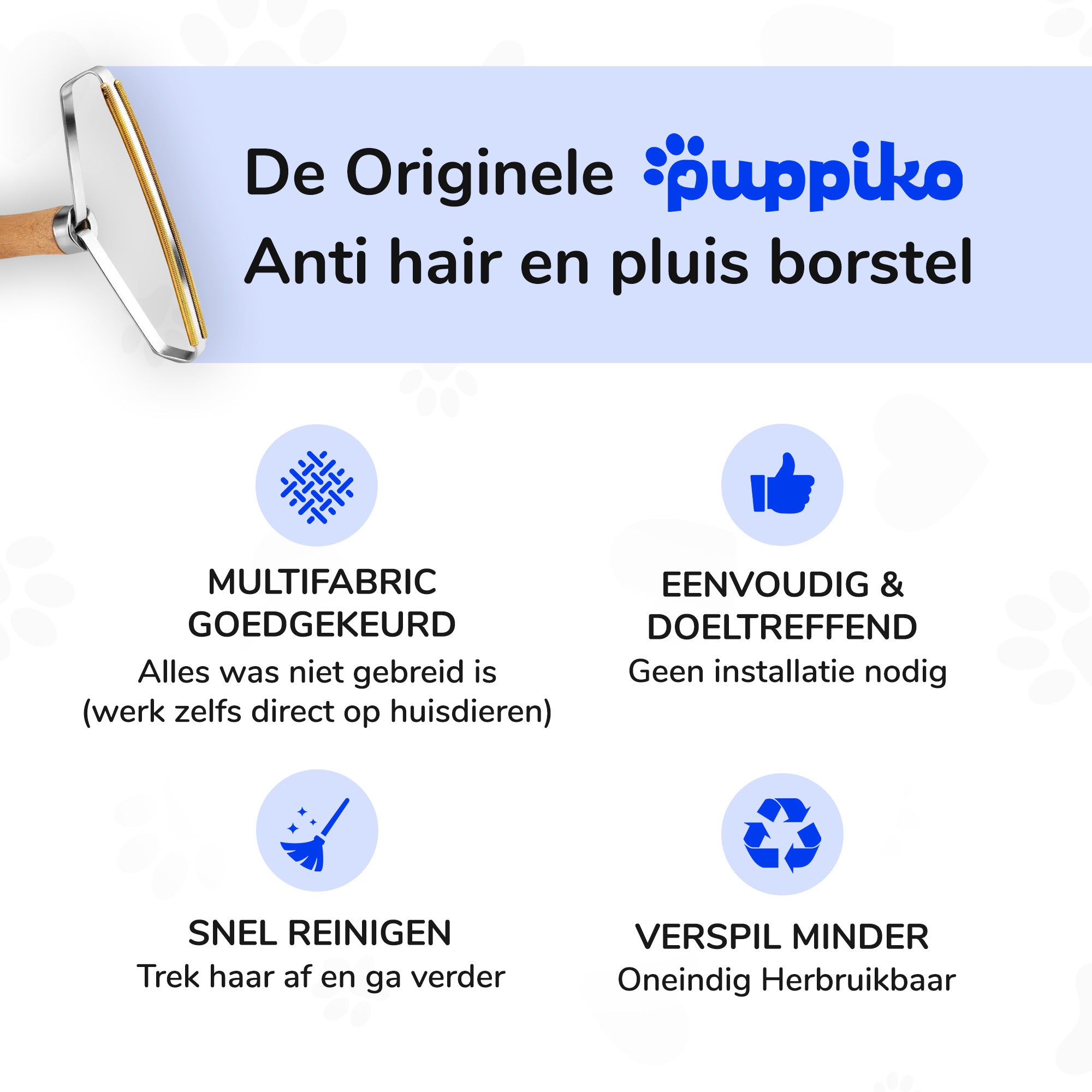 Anti-haar en Pluizenborstel