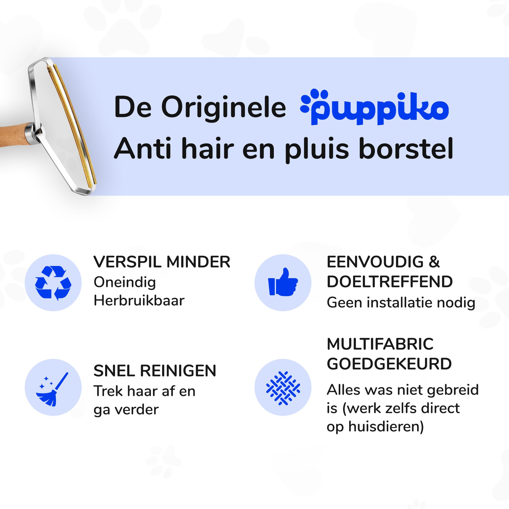 Anti-haar en Pluizenborstel